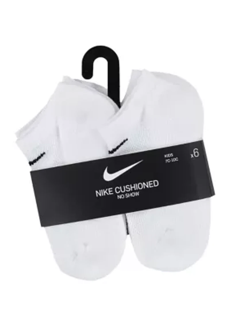 Boys 4-7 6 Pack Mesh Cushion No Show Socks