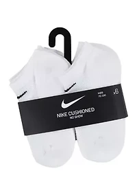 Boys 4-7 6 Pack Mesh Cushion No Show Socks