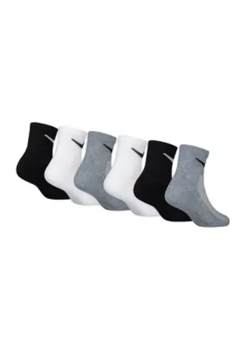 Boys Mesh Cushion Ankle Socks - 6 Pack