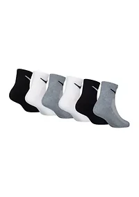 Boys Mesh Cushion Ankle Socks - 6 Pack