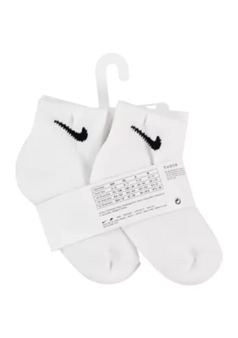 Boys Mesh Cushion Ankle Socks - 6 Pack