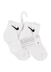 Boys Mesh Cushion Ankle Socks - 6 Pack