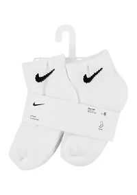 Boys Mesh Cushion Ankle Socks - 6 Pack