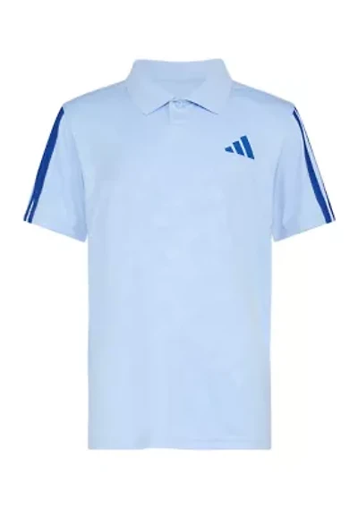 Boys 8-20 Short Sleeve Printed Legacy Deboss Polo Shirt
