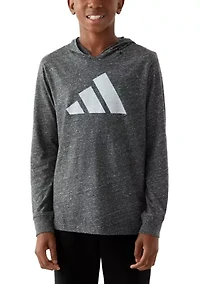 Boys 8-20 adidas Long Sleeve Hooded Snow Heather Tee