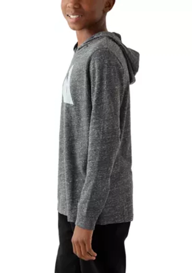 Boys 8-20 adidas Long Sleeve Hooded Snow Heather Tee