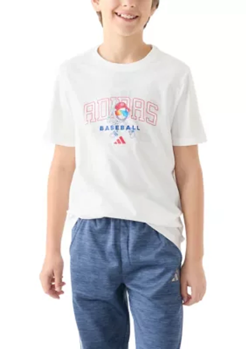 Boys 8-20 Short Sleeve Baseball Mascot Graphic T-Shirt