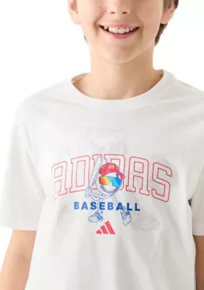 Boys 8-20 Short Sleeve Baseball Mascot Graphic T-Shirt