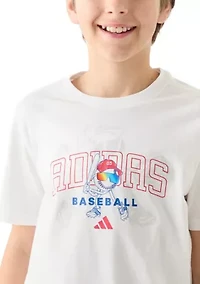 Boys 8-20 Short Sleeve Baseball Mascot Graphic T-Shirt