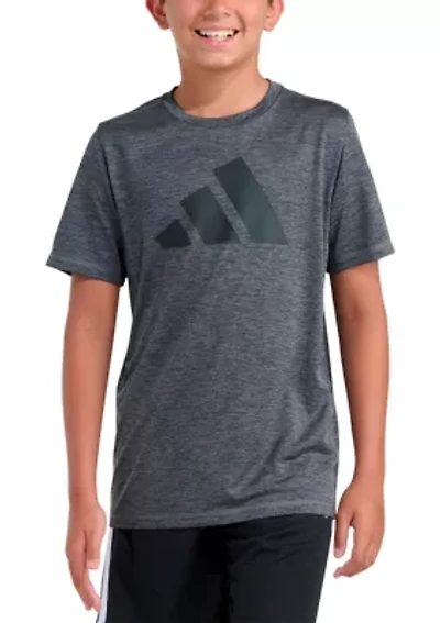 Boys 8-20 Short Sleeve Essential Poly Mélange Tee