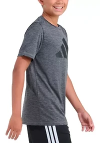 Boys 8-20 Short Sleeve Essential Poly Mélange Tee