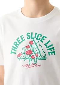 Boys 8-20 Short Sleeve Three Slice Life Graphic T-Shirt