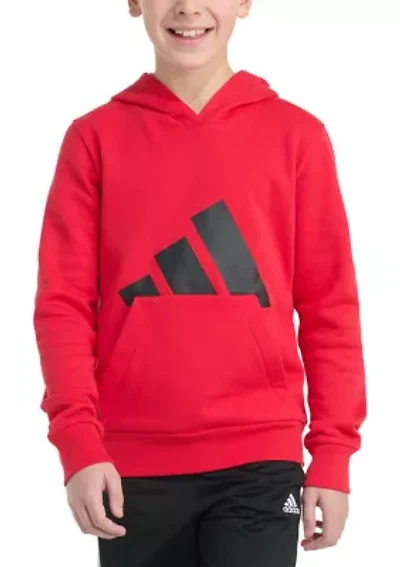 Boys 8-20 adidas Long Sleeve Essential Big Logo Fleece Pullover Hoodie
