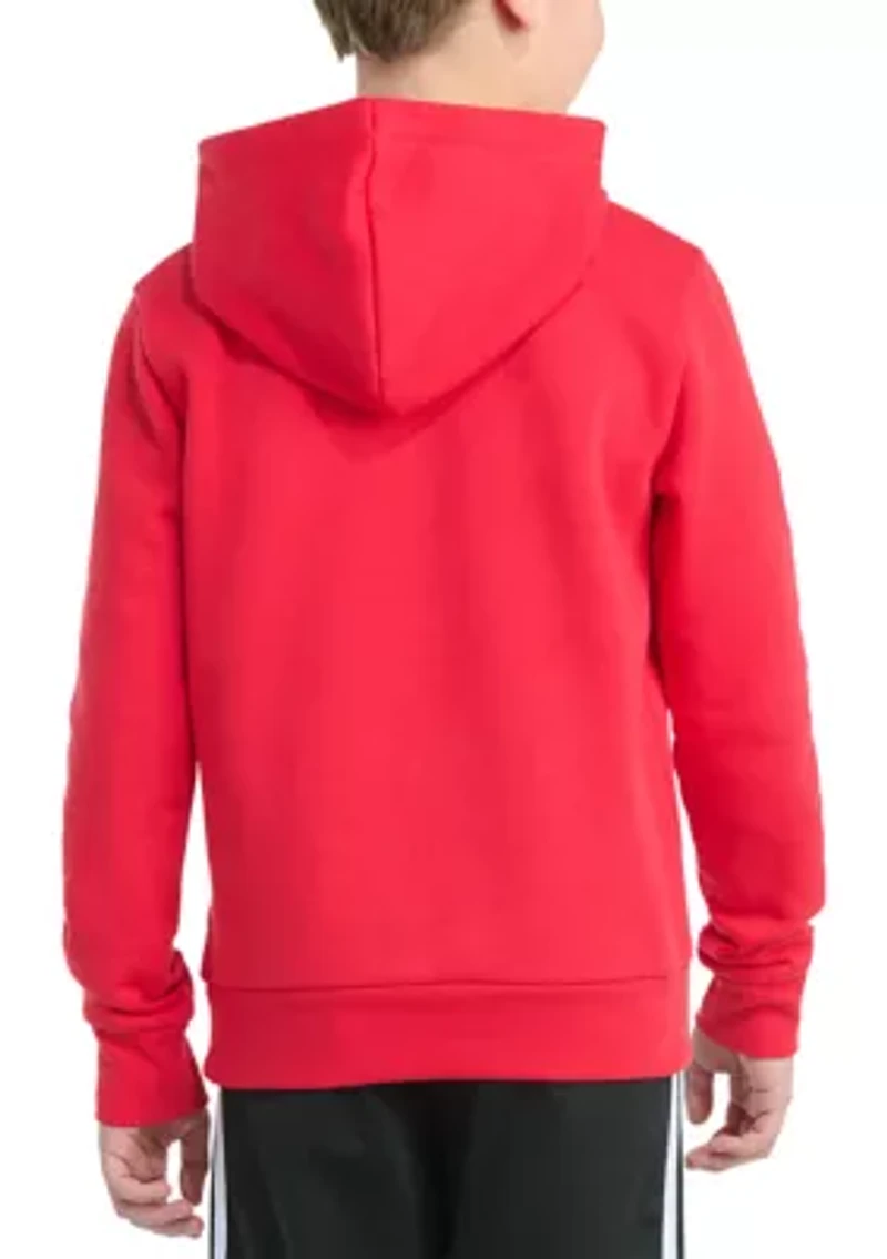 Boys 8-20 adidas Long Sleeve Essential Big Logo Fleece Pullover Hoodie