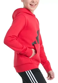 Boys 8-20 adidas Long Sleeve Essential Big Logo Fleece Pullover Hoodie