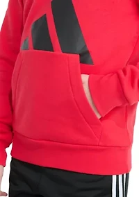 Boys 8-20 adidas Long Sleeve Essential Big Logo Fleece Pullover Hoodie