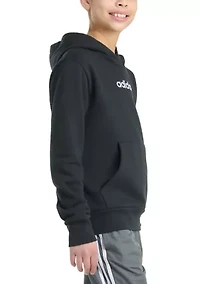 Boys 8-20 Long Sleeve Essential Linear Embroidered Fleece Pullover Hoodie - Extended