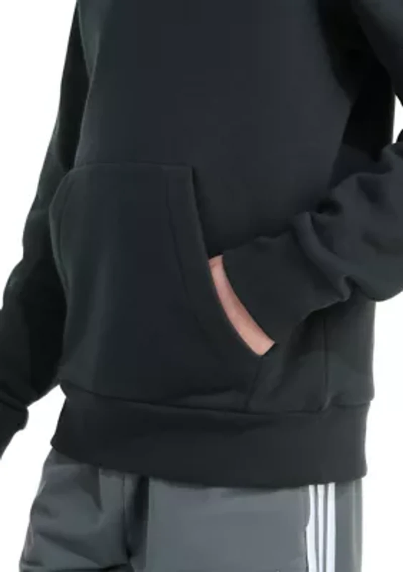 Boys 8-20 Long Sleeve Essential Linear Embroidered Fleece Pullover Hoodie - Extended
