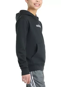 Boys 8-20 Long Sleeve Essential Linear Embroidered Fleece Pullover Hoodie