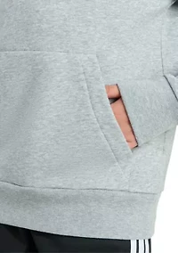 Boys 8-20 Long Sleeve Essential Linear Embroidered Fleece Heather Pullover Hoodie