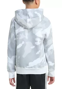 Boys 8-20 Long Sleeve Halftone Camo Printed Fleece Pullover Hoodie