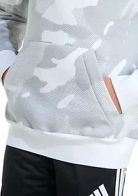 Boys 8-20 Long Sleeve Halftone Camo Printed Fleece Pullover Hoodie