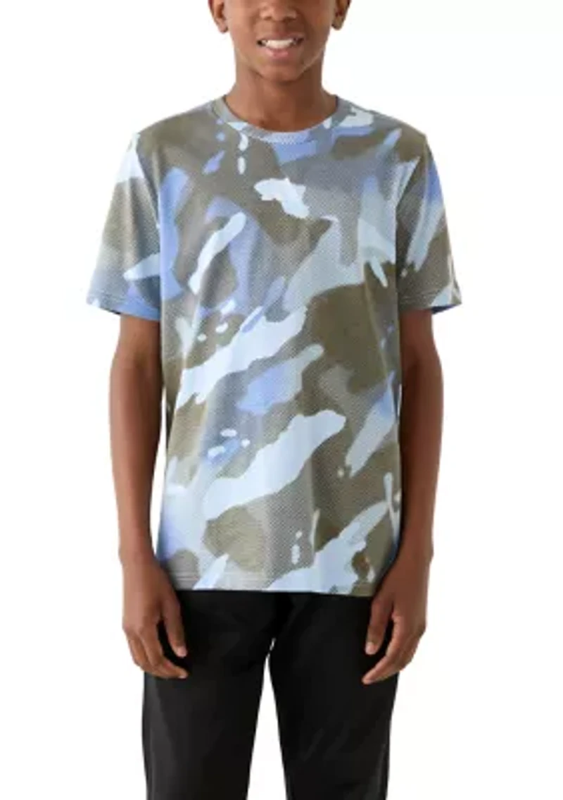 Boys 8-20 Allover Print Halftone Camo T-Shirt