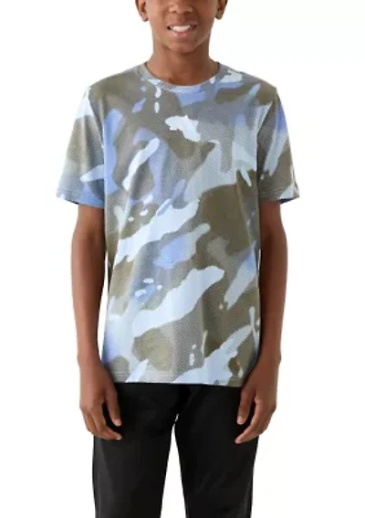 Boys 8-20 Allover Print Halftone Camo T-Shirt