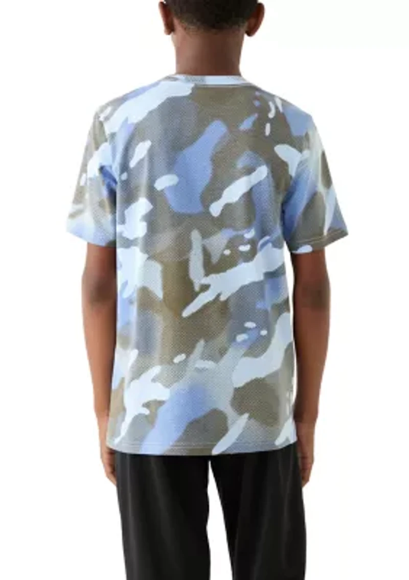 Boys 8-20 Allover Print Halftone Camo T-Shirt