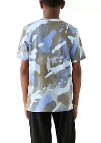Boys 8-20 Allover Print Halftone Camo T-Shirt