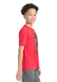Boys 8-20 Short Sleeve Woodland Camo Stack Graphic T-Shirt (Extended Size)