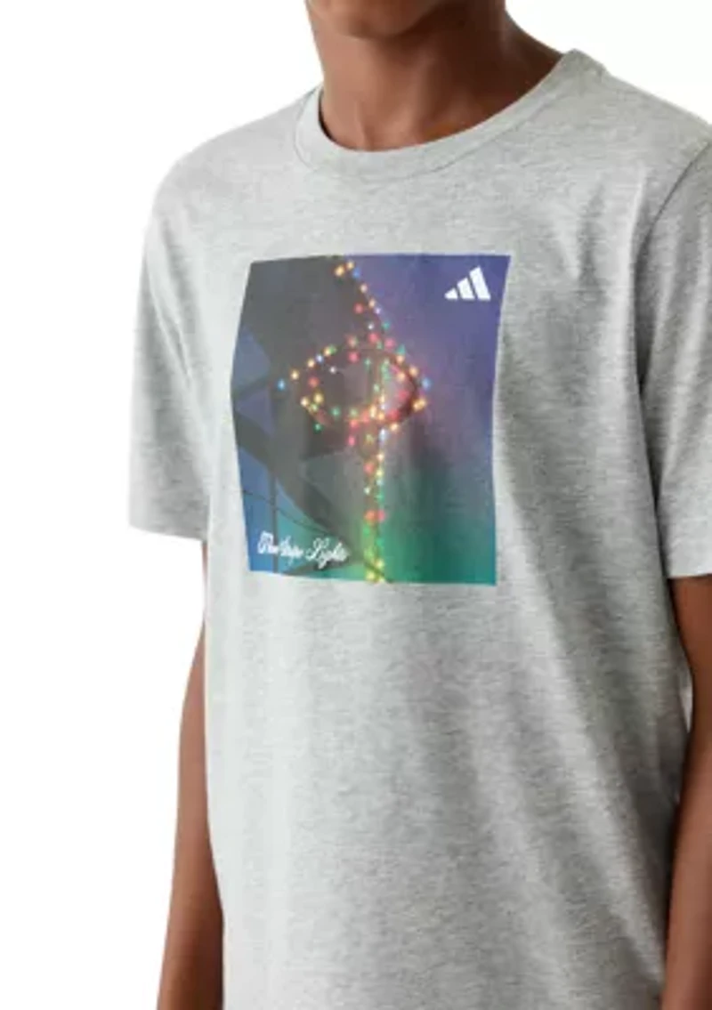 Boys 8-20 Lights Basketball Hoop Short Sleeve Graphic T-Shirt