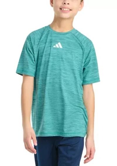 Boys 8-20 Short Sleeve Essential Polyester Mélange T-Shirt