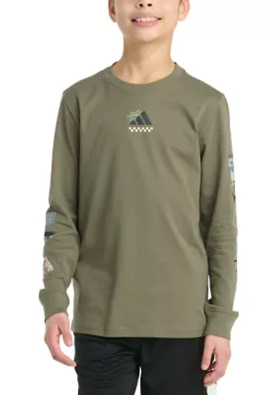 Boys 8-20 Long Sleeve "Play Your Way" T-Shirt (Extended Size)