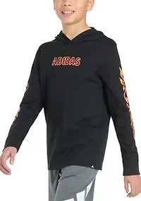 Boys 8-20 Long Sleeve Hooded Flame T-Shirt