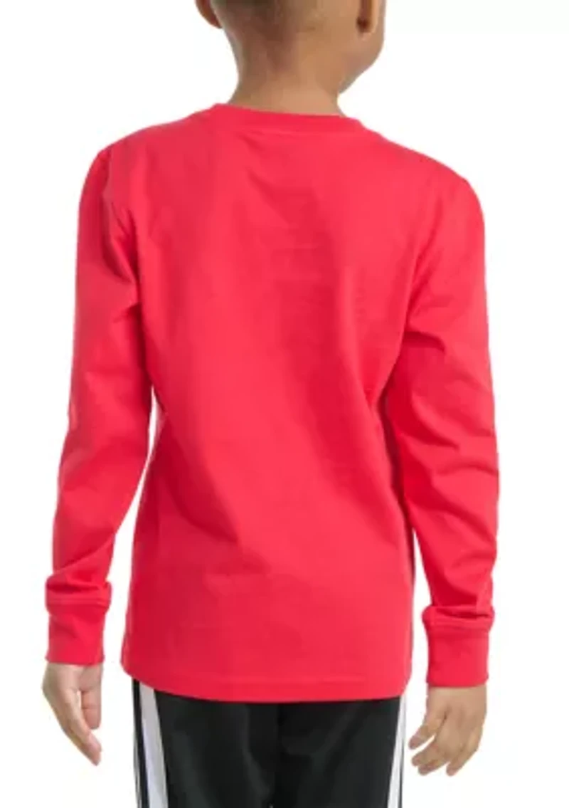 Boys 4-7 Long Sleeve Halftone Camo Logo T-Shirt