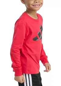 Boys 4-7 Long Sleeve Halftone Camo Logo T-Shirt