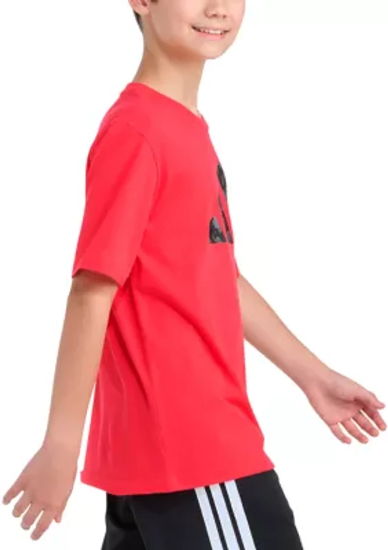 4-7 Boys Short Sleeve Lenticular Camo Logo T-Shirt