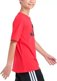 4-7 Boys Short Sleeve Lenticular Camo Logo T-Shirt