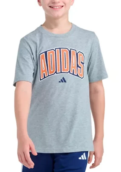 Boys 8-20 Short Sleeve Collegiate Arch Heather T-Shirt