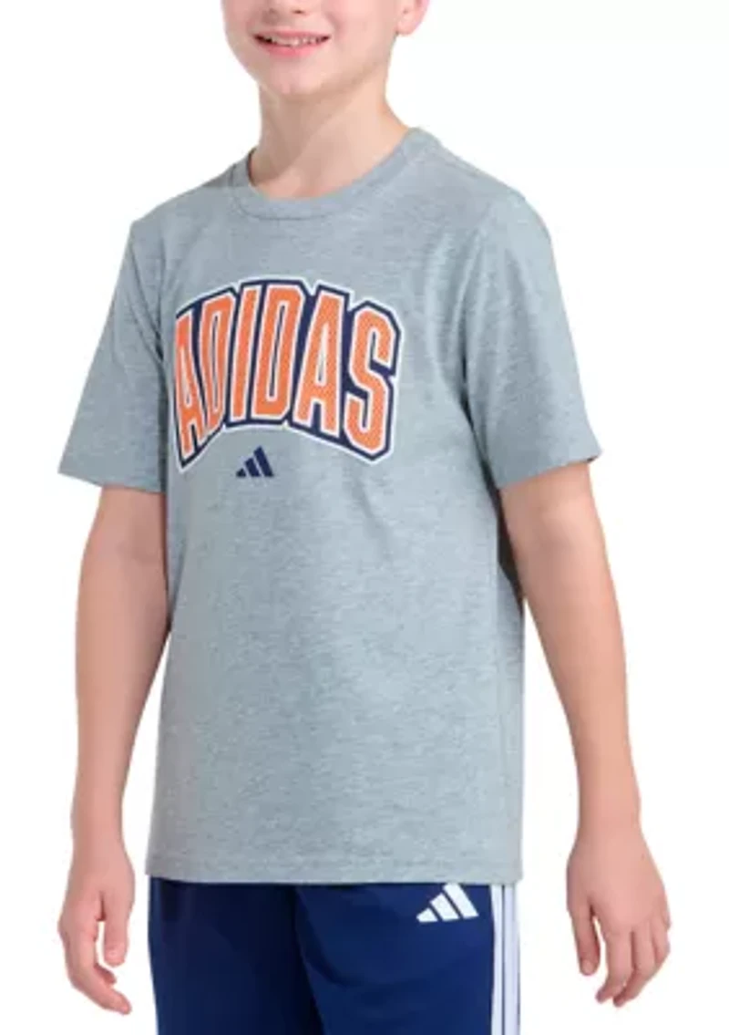 Boys 8-20 Short Sleeve Collegiate Arch Heather T-Shirt