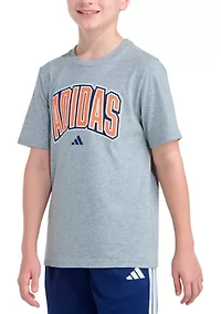 Boys 8-20 Short Sleeve Collegiate Arch Heather T-Shirt