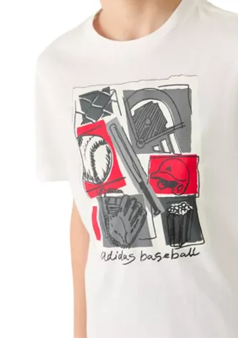 Boys 8-20 Baseball Collage Short Sleeve Graphic T-Shirt