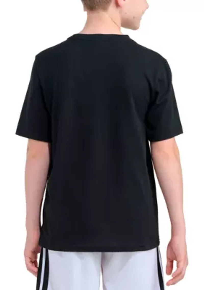 Boys 8-20 Short Sleeve 3-Bar Baseball Plate Shirt