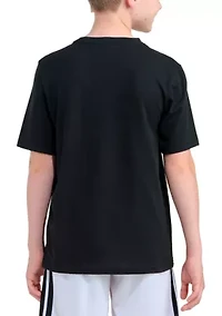 Boys 8-20 Short Sleeve 3-Bar Baseball Plate Shirt