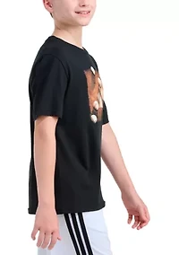 Boys 8-20 Short Sleeve 3-Bar Baseball Plate Shirt