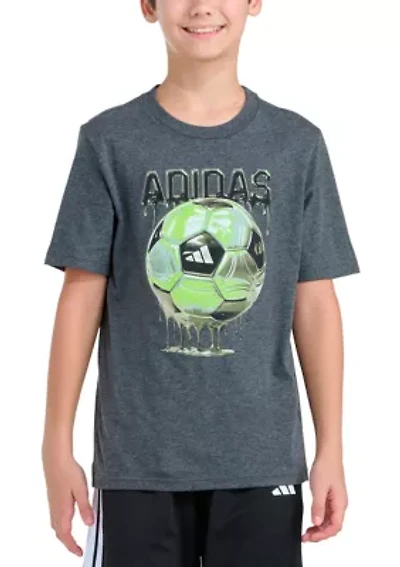 Boys 8-20 Short Sleeve Soccer Drip Heather T-Shirt