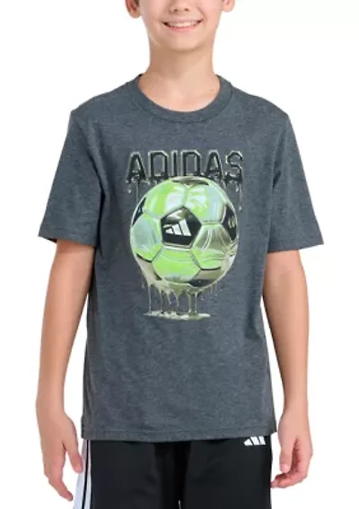 Boys 8-20 Short Sleeve Soccer Drip Heather T-Shirt