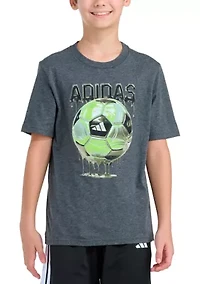 Boys 8-20 Short Sleeve Soccer Drip Heather T-Shirt