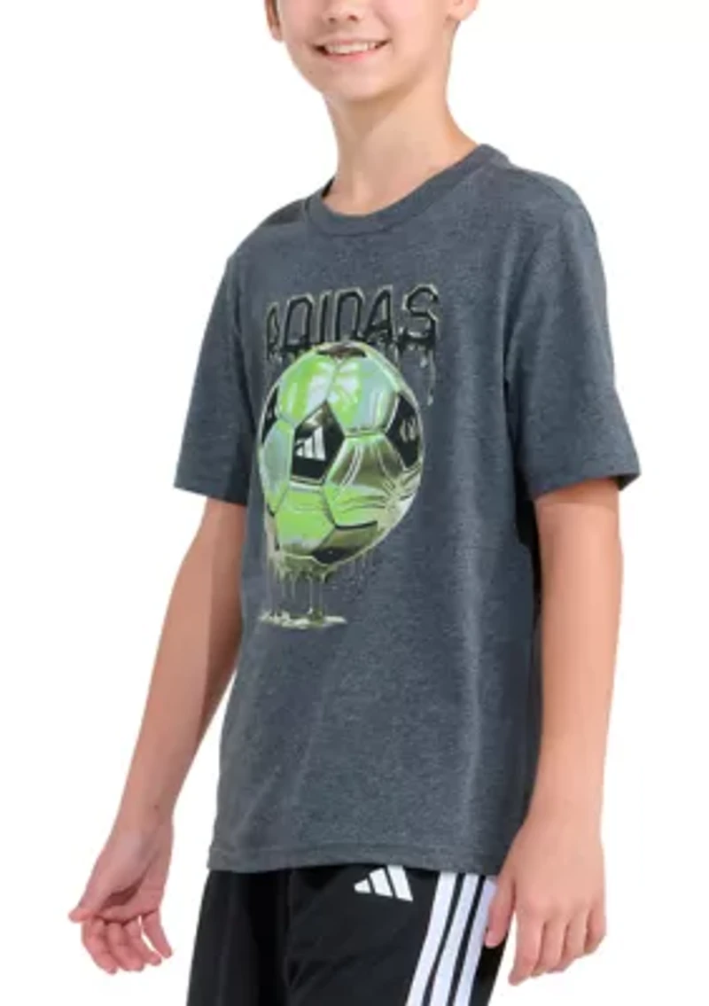Boys 8-20 Short Sleeve Soccer Drip Heather T-Shirt